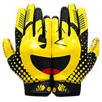 Eternity Gears Smiley Youth Football Gloves - Tacky Grip Youth Football Gloves (Youth M-L)