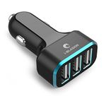 Car Charger, i-Blason 4.8A 2 Smart USB Port Car Charger for iPhone 6S Plus 6 Plus 6 5S 5 5C 4S, Samsung Galaxy S6 Edge Plus Note 5 4 S5 Tab S, LG G4, HTC One M9, Nexus 5X Black (3 USB)