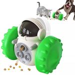 Robot Dog Puzzle Toys, Interactive Treat Food Dispenser, Slow Feeder Toys for Dogs and Cats (Green)