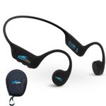H2O Audio TRI 2 Multisport Waterproof Bone Conduction Open Ear Headphones, Bluetooth 5.3 for Running and Cycling, MP3 Mode for Swimming, 8GB Memory, 8.5-Hour Battery, Black