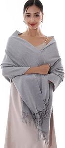 RIIQIICHY Winter Scarf for Women Grey Pashmina Shawls Wraps for Evening Dresses Large Warm Soft Scarves