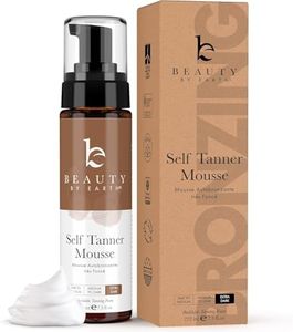 Beauty by Earth Self Tanner Mousse - USA Made with Natural & Organic Ingredients, Self Tanning Mousse for Fake Tan, Sunless Tanner for Self Tan, Clear & Non Toxic Tanning Foam for Gradual Tan