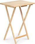 PJ Wood Folding Tv Tray & Snack Table Natural