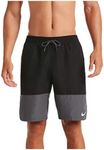 Nike Swim Men's Split Breaker Volley Swim Trunks, Black, Large