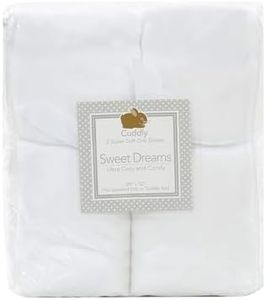 Cozy Fleece Warm and Soft Microplush Fitted Crib Sheets for Girls Boys, 2 Pack Warm Crib Sheets for Winter, Baby Crib Sheets for Standard Crib Mattress, White Crib Sheets 28in x 52in