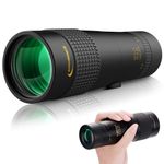 Aurosports 10-30x40 Zoom Monocular for Adults, Monocular Telescope High Power with Bak4 Prism, Compact Monoculars for Bird Watching Traveling Hunting Camping