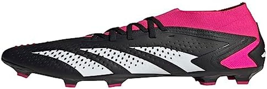 adidas Unisex Predator Accuracy.2 Firm Ground Soccer Shoe, Black/White/Team Shock Pink, 8 US Men