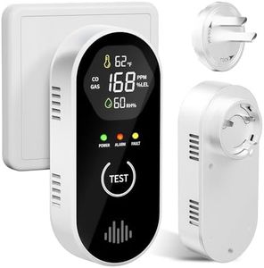 Carbon Monoxide Detectors Plug in, 4-in-1 CO & Natural Gas Leak Detector, 85dB Loud Alarm, Digital Display, Portable, Easy Install, Suitable for Home, RV, Camper, Ensures Peace of Mind
