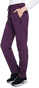 Women’s Snow Ski Pants Waterproof Windproof Fleece Lined Warm Hiking Insulated Pants, Purple, XX-Large