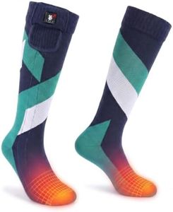 SNOWYES Heated Ski Socks for Men Women, Rechargeable Electric Hunting Socks | Instep & toes warming up in 10s, 3 heat levels, battery power display, 7.4v 2200mah battery socks for skiing hunting fishing