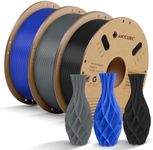 ANYCUBIC PLA Filament 1.75mm Bundle 3KG, 3D Printing PLA Filament 1.75mm Dimensional Accuracy +/- 0.02mm, 1KG Spool (2.2 lbs), 3KG, Black+Gray+Blue