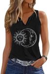 Women Vintage Floral Graphic V Neck