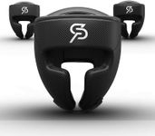 SAEEPABUL Boxing Headgear, Head Guard for Kids Adult Men, One Fits All Ages MMA Training and Kickboxing, Karate Taekwondo Muay Thai Headgear Martial Arts Helmet, Maya Black