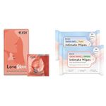Plush Dotted Condoms(10 count) & Play Intimate Wipes For Women & Men (Pack of 10) Combo