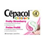 Cepacol Children's Fruity Strawberry, Sore Throat lozenges 36 count