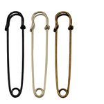 Wish Dayz Set of 3 Colored Extra-large 4" Steel Safety Pins - Blankets, Skirts, Kilts, Crafts ... (12pcs)