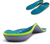 Plantar Fasciitis Arch Support Orthopedic Insoles Relieve Flat Feet Heel Pain Shock Absorption Comfortable Insoles(Size:UK-9,Length:11.02",Green)