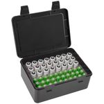 GZRC-YDDK Battery Storage Box, Portable Battery Organizer with Foam Insert, Multi-Purpose Storage Box for Home Office Travel, Storage Box and Organiser