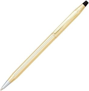 Cross Classic Century Refillable Twist-Action Metal Ballpoint Pen with 10 Carat Gold Plated Appointments, Medium Ballpoint, includes Premium Gift Box and Black Cartridge, 1 Pack, Gold