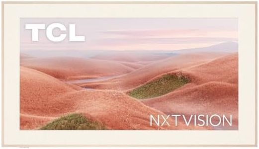 TCL 85” NXTVISION Frame TV 4K QLED, Dolby Vision IQ HDR & Dolby Atmos Smart TV with Google TV, Including Built-in Google Assistant with Voice Remote, Amazon Alexa Compatibility, and Flush Wall Mount