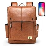 LXY Leather Laptop Backpack Women V