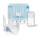 D-Link BE3600 Dual-Band Wi-Fi 7 Smart Router (R36) 4 x 2.5 GbE Multi-Gig Ports, Self-Optimizing AI, Mesh, Parental Controls, Enhanced Security, Multi-Link, 4-Stream, Alexa/Google Ready, App Setup