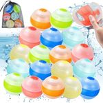 Reusable Water Balloons 18Pcs, Pool Beach water Toys for Boys and Girls, Outdoor Summer Toys for Kids Ages 3-12
