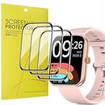 Compatible for SOMTLERK Smart Watches Screen Protector, [3 Pack] 3D Full Coverage PET Soft Screen Protector Film Compatible with SOMTLERK A221 1.91" Smartwatch (3 PACK)