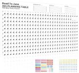 Reofrey 365 Day Poster Calendar Yearly Planner Schedule Calendar, 29.2" x 20.7" Full Year Calendar One Page Thick Paper Annual Year Round Large Wall Calendar, with Stickers for Office Academic or Home