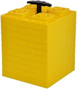 WINMAX TOOLS AUTOMOTIVE 10 Pack RV Leveling Blocks with Glow in The Dark Ramp Heavy Duty Camper Leveling Blocks Ideal for Stabilizing and Leveling Your Rigs