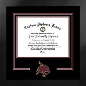 Campus Images NCAA Texas State Bobcats Unisex Spirit Diploma Manhattan Black Frame with Bonus Campus Images Lithograph, Black, One Size