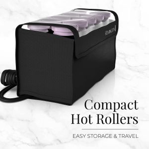 Remington Ceramic Compact Hair Rollers – Fast Heat, Travel Case
