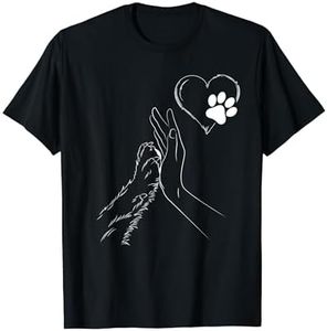 Adorable cœur en forme de patte de chien T-Shirt