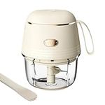 Bear Mini Food Processor, Cordless Electric Food Chopper, 150ml Small Vegetable Chopper for Garlic, Puree, Onion, Herb, Meat, Vegetables, Ginger, Fruit, Baby Food with Spatula