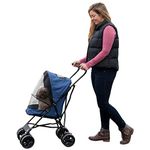 Pet Gear Travel Lite Pet Stroller for Cats and Dogs up to 15-pounds, Navy