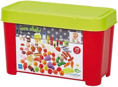 Jouets Ecoiffier - 2608 - Coffret Alimentation Cuisine -75 Accessoires - Dès 18 Mois - Fabriqué en France, Beige
