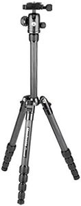 Manfrotto MKELES5CF-BH, Element Small Traveller Tripod with Ball Head, Carbon Fibre, Telescopic Column, for DSLR, Compact System Camera, Mirrorless