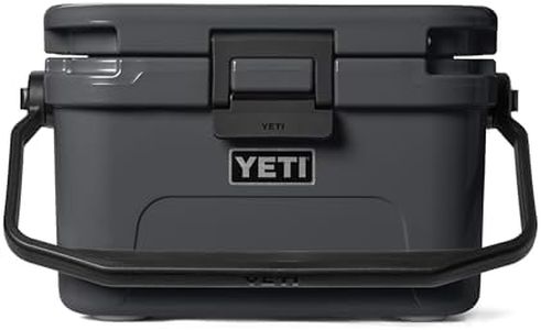 YETI Roadie 8 Hard Cooler, Fits 12 Cans – Compact Portable Insulated Ice Chest, Durable Heavy-Duty Build, One-Hand Latch, Keeps Ice All Day, Easy Carry Handle for Camping, Golf & ATV, Charcoal