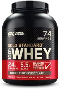 Optimum Nutrition Gold Standard 100% Whey Protein Powder, Double Rich Chocolate, 5 Pound