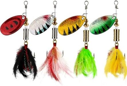 THKFISH Spinner Baits Fishing Spinners Spinnerbait Trout Lures Fishing Lures for Bass Trout Crappie