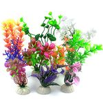 Vascinate Aquarium Fish Tank Plastic Plants, 10 Pcs Aquarium Plants Fish Tank Decorations, Aquarium Artificial Plants Aquarium Decoration