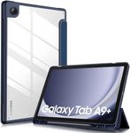 ProElite Cover for Samsung Galaxy Tab A9 Plus 11 inch Cover Case, Smart Flip Case Cover for Samsung Galaxy Tab A9+ 11 inch with S Pen Holder, Dark Blue [Transparent Back]