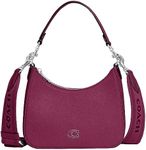 COACH Hobo Crossbody in Crossgrain, Deep Plum,