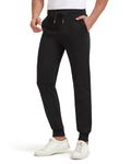 Zylioo Mens Tall Joggers Extra Long Leg,Tall Mens Running Pants,Sweatants Tall Size with Pockets for Long Leg,Long Inseam Jogging Bottoms Black