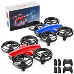 TOMZON 2 Pack A24 Drone for Kids with Battle Mode, Small RC Drone with Throw to Go, Kids Drone with Circle Fly, Self Spin, 3D Flip, 2-In-1 Quadcopter with Altitude Hold, Headless Mode, 4 Batteries