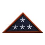 American Veteran 5' x 9.5' Burial Flag Case, Walnut Finish