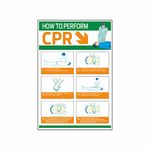 Anne Print Solutions® How To Perform CPR Poster For Hospital Poster | Nursing Home Poster | Clinic Poster Pack Of 1 Pcs Size 13 Inch X 19 Inch* Multicolour