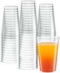 PLASTICPRO Disposable 12 oz Crystal Clear Plastic Tumblers for Party's & Weddings pack of 100