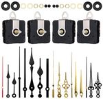 AUXSOUL 34pcs Clock Mechanism Kit Clock Movement Parts Replacement Repair Tools Silent Sweep Custom Clock Quartz Wall Clocks Motor Mechanisms Long Shaft Complete Kit(Black)