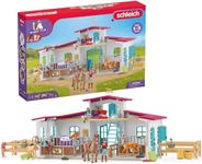 SCHLEICH Horse Club - 115 PC Lakeside Riding Center Horse Toy Playset with Horses and Riders, Barn and Farm Figurine Accessories - Farm Toys for Girls and Boys - Realistic Kids Toys Ages 5+ | 42567